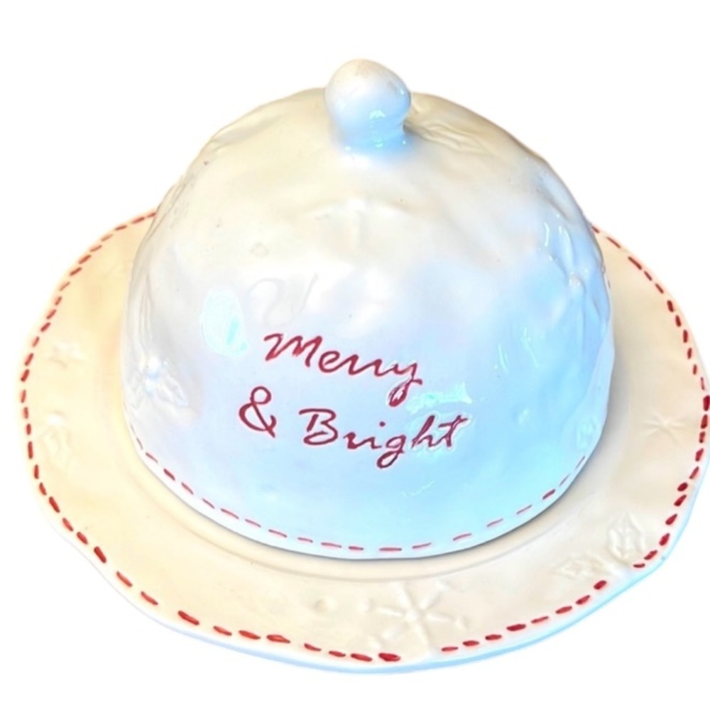 TINSEL & FROST plate with dome